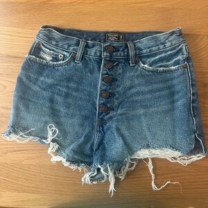 Abercrombie button front shorts Annie distressed